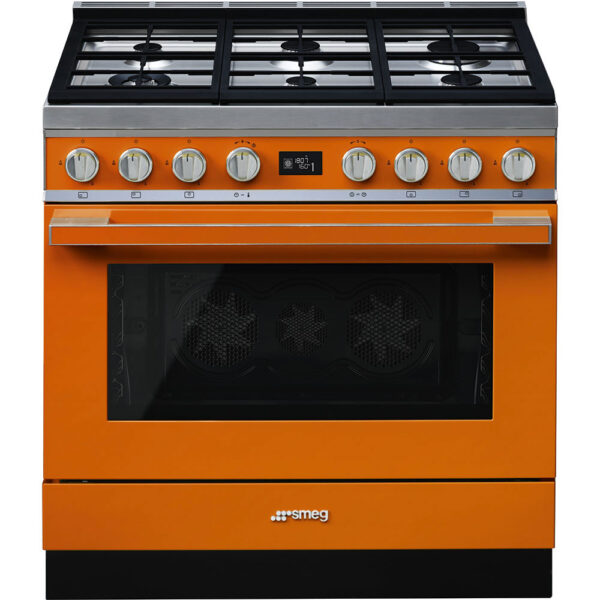 Piano de cuisson Smeg Portofino CPF9G - Gaz 90cm orange Piano de cuisson Smeg Portofino CPF9G 90cm gaz orange