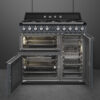 Piano de cuisson SMEG TR93 Gaz - Victoria 90cm Gris Ardoise