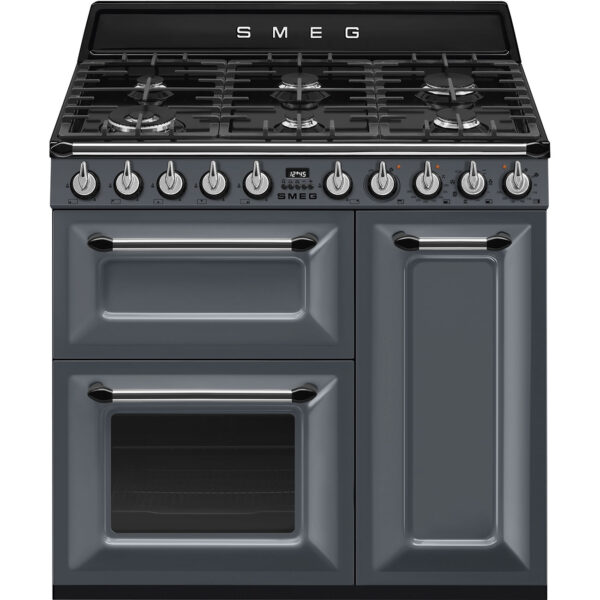 Piano de cuisson SMEG TR93 Gaz - Victoria 90cm Gris Ardoise