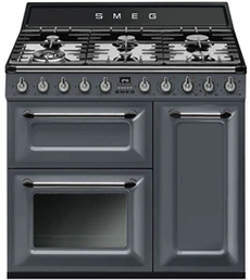 Piano de cuisson SMEG TR93 Gaz - Victoria 90cm Gris Ardoise