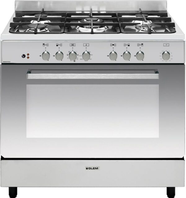 Piano de cuisson Glem GE960CVIX2 – Cuisinière mixte 90 cm pose libre Piano de cuisson Glem GE960CVIX2 – Cuisinière mixte 90 cm pose libre