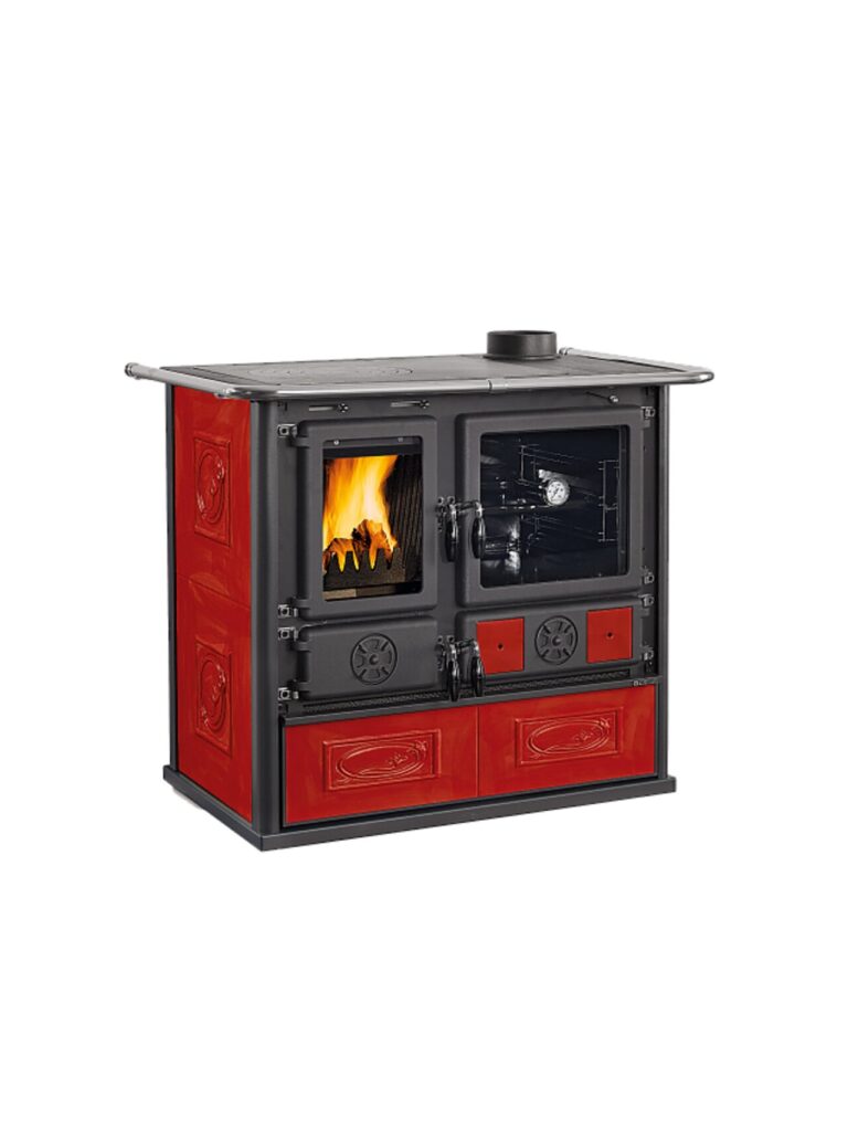 Cuisinière à bois La Nordica Rosa Ceramica Liberty bordeaux