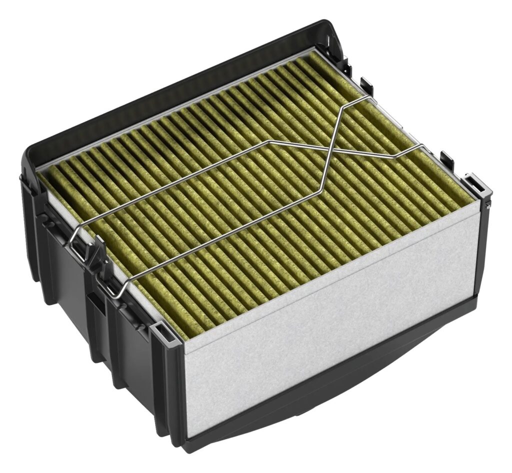 Module de recyclage CleanAir Plus Siemens avec filtre à charbon actif, sur fond blanc